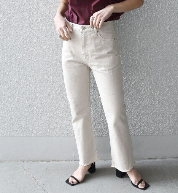 SHIPS any「SHIPS any:〈ウォッシャブル〉オーガニック ツイル フレア パンツ」|デニム|