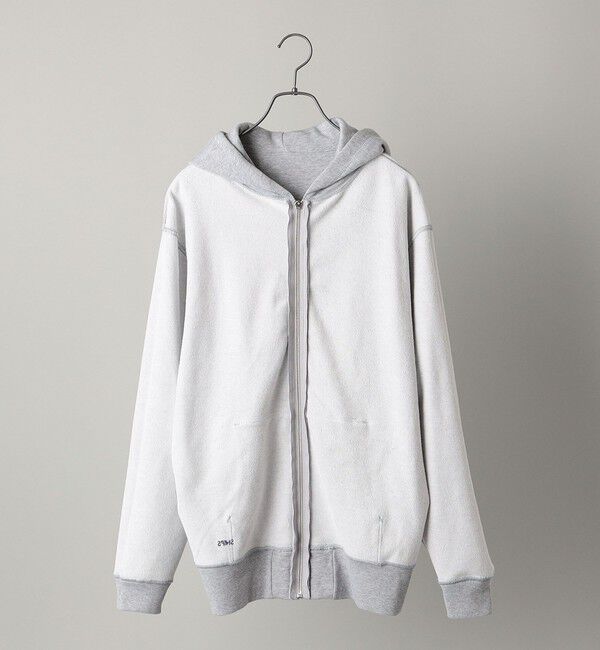 SHIPS「【WEB限定】SHIPS: マイクロ SHIPS 刺繍 ロゴ 裏毛 スウェット ジップ パーカー」|パーカー|