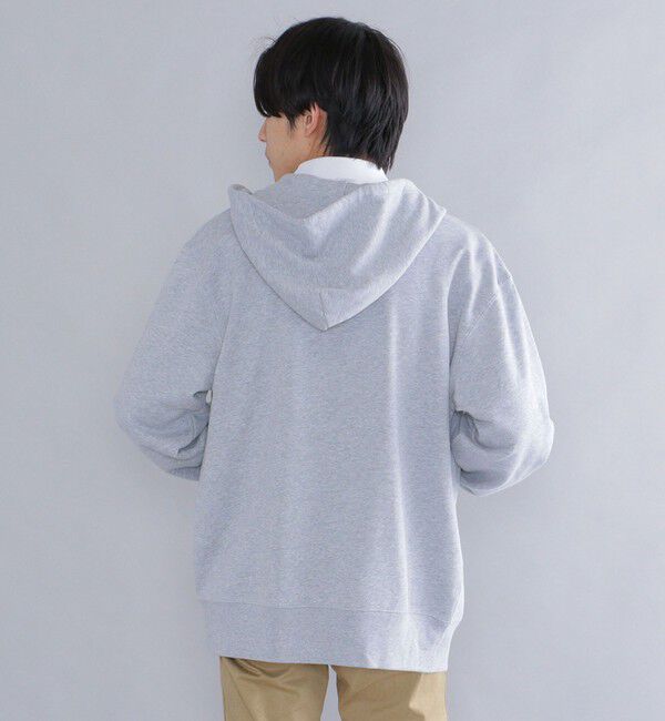 SHIPS「【WEB限定】SHIPS: マイクロ SHIPS 刺繍 ロゴ 裏毛 スウェット ジップ パーカー」|パーカー|