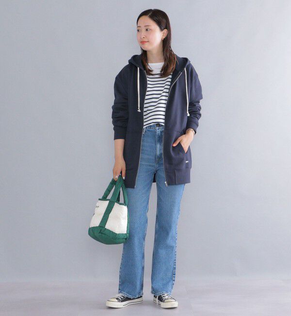 SHIPS「【WEB限定】SHIPS: マイクロ SHIPS 刺繍 ロゴ 裏毛 スウェット ジップ パーカー」|パーカー|