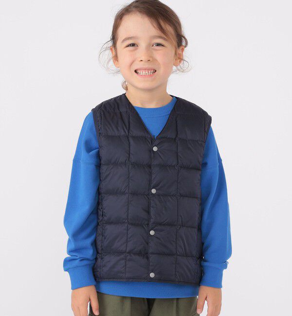 SHIPS KIDS「【WEB限定】TAION:100～150cm / キッズ インナー ダウン ベスト」|ダウンベスト・ベスト|ネイビー