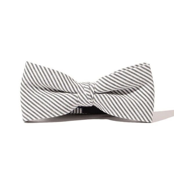 SHIPS「Southwick: コットン シアサッカー ボウタイ」|ネクタイ・蝶ネクタイ|チャコールグレー