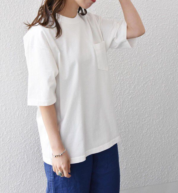SHIPS any「SHIPS any: "COTTON USA"  ヘビーウェイト クルーネック ポケット Tシャツ」|Tシャツ・カットソー|