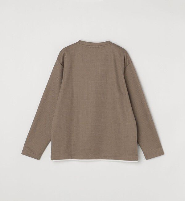 SHIPS any「SHIPS any: パールワッフル フェイクレイヤード Tシャツ (ロンT)◇」|Tシャツ・カットソー|