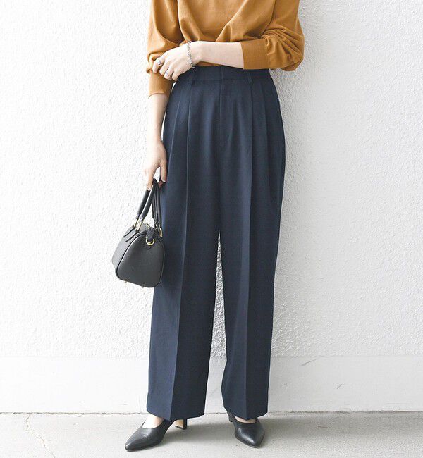 SHIPS any「SHIPS any: 〈洗濯機可能〉アイビー タック パンツ 2」|その他|ネイビー系