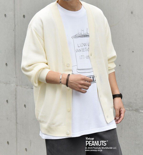 SHIPS any「SHIPS any: 〈洗濯機可能〉シアー ニット Vネック ボタン カーディガン◇」|カーディガン|