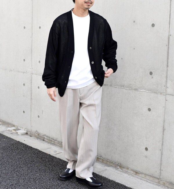 SHIPS any「SHIPS any: 〈洗濯機可能〉シアー ニット Vネック ボタン カーディガン◇」|カーディガン|