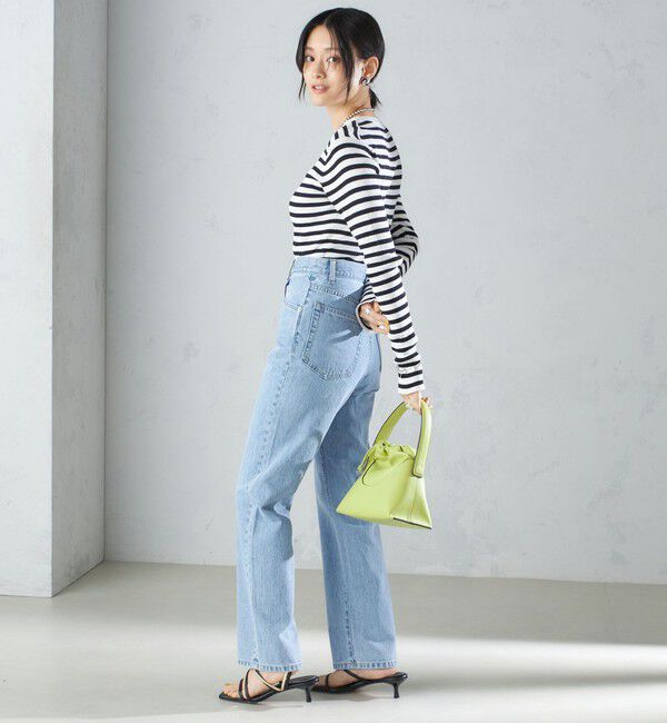 SHIPS for women「〈手洗い可能〉綿 ナイロン 袖 フレア クルーネック リブ ニット 24SS ◇」|ニット・セーター|