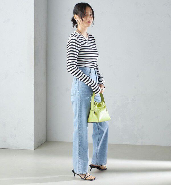 SHIPS for women「〈手洗い可能〉綿 ナイロン 袖 フレア クルーネック リブ ニット 24SS ◇」|ニット・セーター|