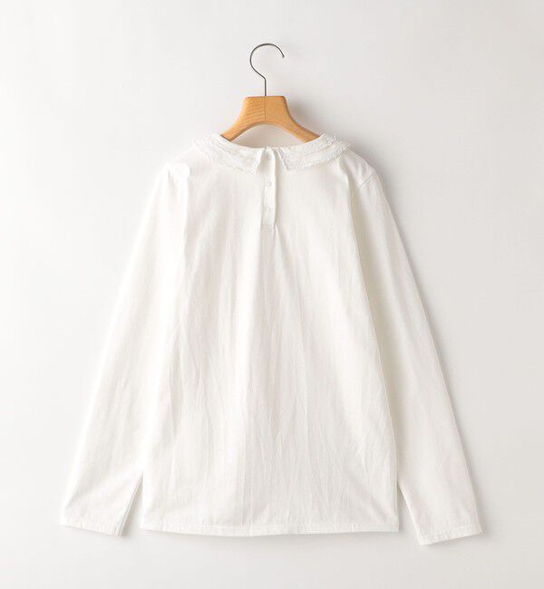SHIPS KIDS「SHIPS KIDS:140～150cm / レース カラー 長袖 TEE」|Tシャツ・カットソー|