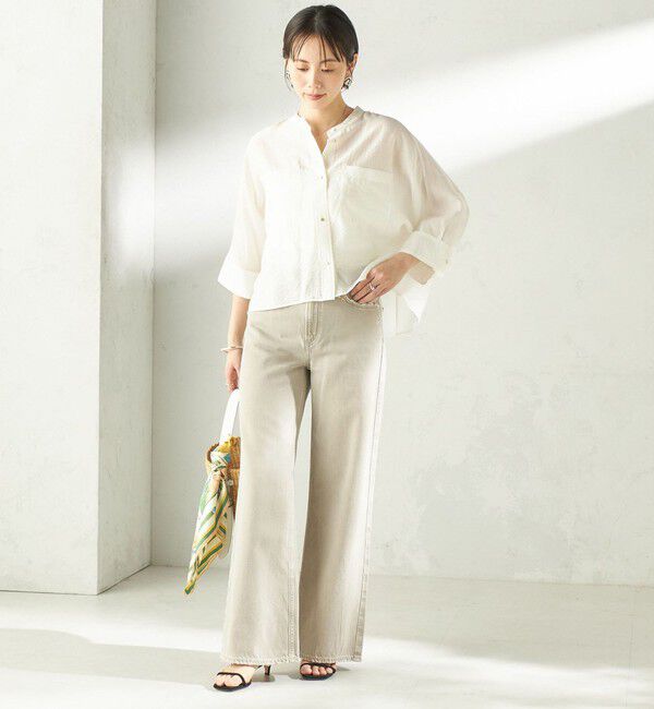 SHIPS for women「〈手洗い可能〉シルク混 シアー 羽織 シャツ」|シャツ・ブラウス|