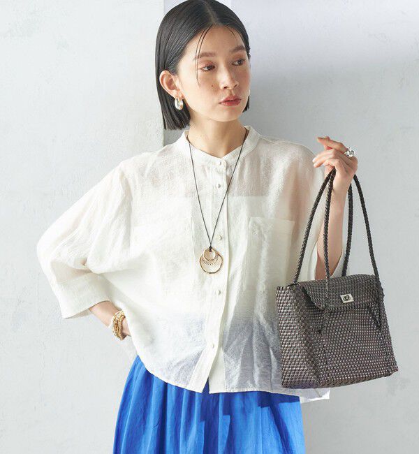 SHIPS for women「〈手洗い可能〉シルク混 シアー 羽織 シャツ」|シャツ・ブラウス|