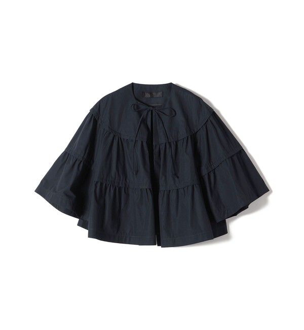 SHIPS for women「【SHIPS別注】Nell:〈手洗い可能〉ティアード ボレロ」|シャツ・ブラウス|ネイビー
