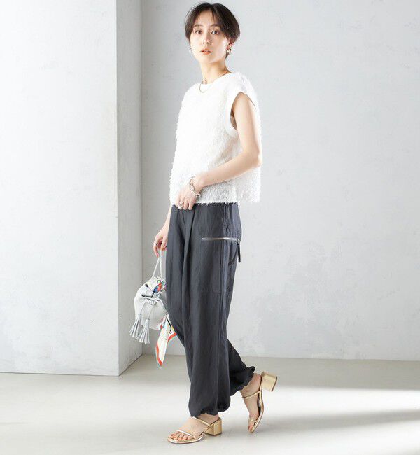 SHIPS for women「〈手洗い可能〉シアー フリンジ フレンチ スリーブ プルオーバー ◇」|Tシャツ・カットソー|