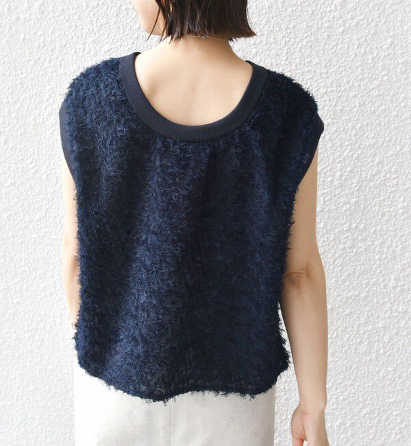 SHIPS for women「〈手洗い可能〉シアー フリンジ フレンチ スリーブ プルオーバー ◇」|Tシャツ・カットソー|