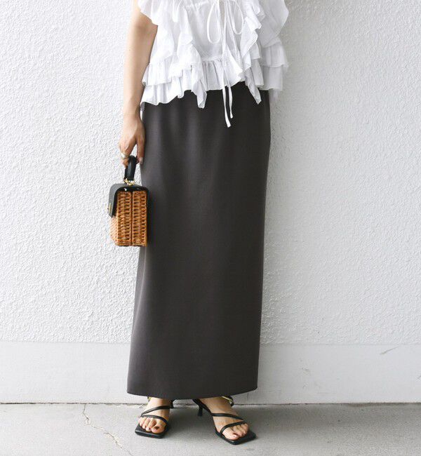 SHIPS for women「〈UVカット / 手洗い可能〉リブ ジャージー 2WAY ストレッチ スカート」|スカート|