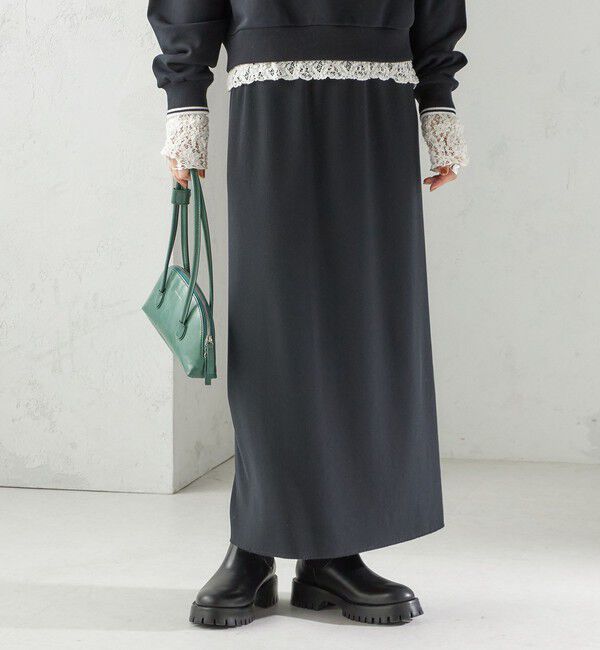 SHIPS for women「〈UVカット / 手洗い可能〉リブ ジャージー 2WAY ストレッチ スカート」|スカート|