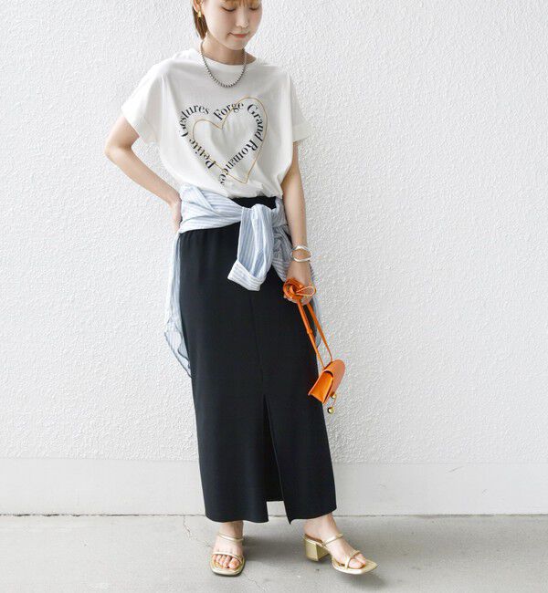 SHIPS for women「〈UVカット / 手洗い可能〉リブ ジャージー 2WAY ストレッチ スカート」|スカート|