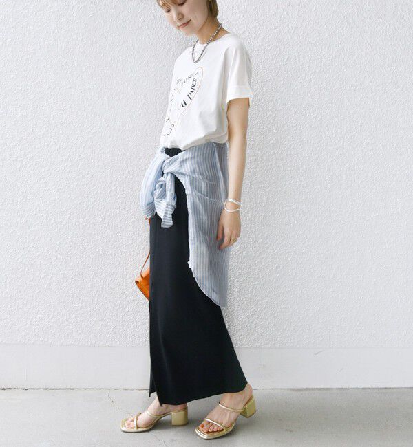 SHIPS for women「〈UVカット / 手洗い可能〉リブ ジャージー 2WAY ストレッチ スカート」|スカート|