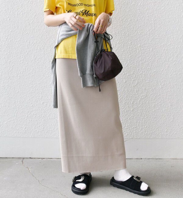 SHIPS for women「〈UVカット / 手洗い可能〉リブ ジャージー 2WAY ストレッチ スカート」|スカート|