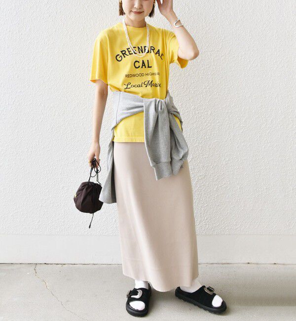 SHIPS for women「〈UVカット / 手洗い可能〉リブ ジャージー 2WAY ストレッチ スカート」|スカート|