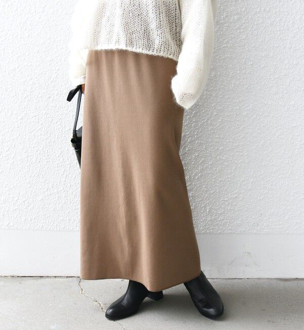 SHIPS for women「〈UVカット / 手洗い可能〉リブ ジャージー 2WAY ストレッチ スカート」|スカート|