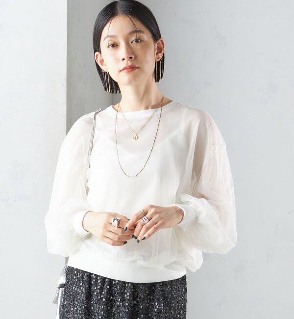 SHIPS for women「〈手洗い可能〉ダブル シアー ニット プルオーバー」|ニット・セーター|