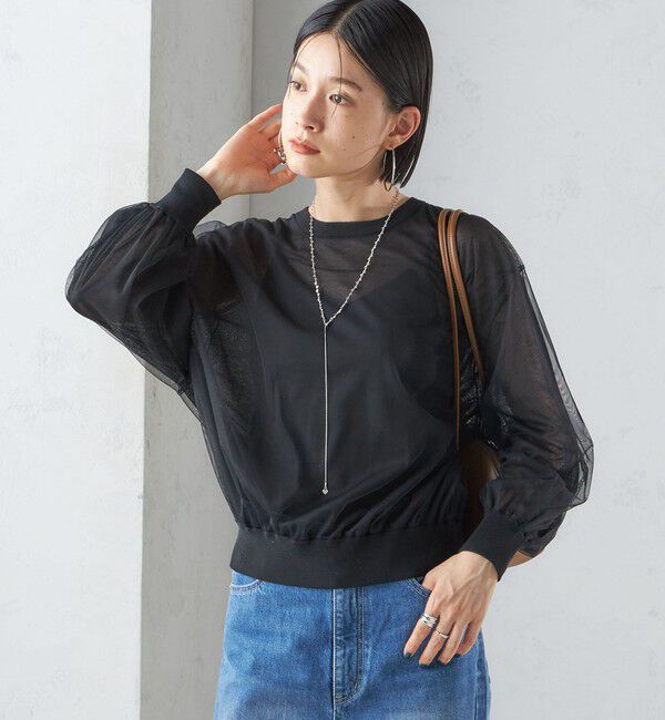 SHIPS for women「〈手洗い可能〉ダブル シアー ニット プルオーバー」|ニット・セーター|