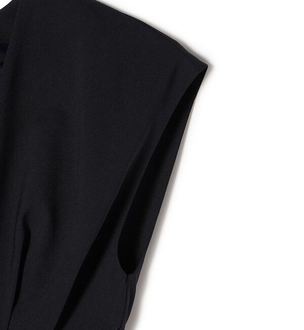 SHIPS for women「〈手洗い可能〉梳毛調 深V ノースリーブ ワンピース」|ワンピース|