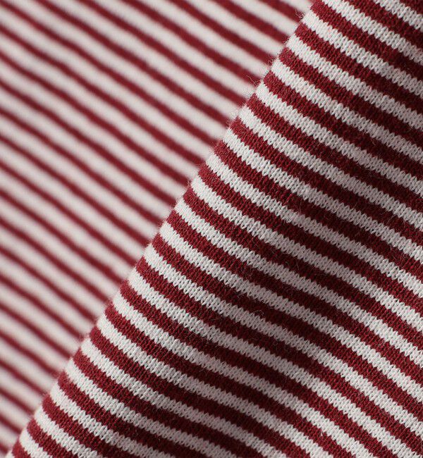 SHIPS for women「【WEB限定】〈洗濯機可能〉刺繍 デザイン ボーダー リンガー TEE」|Tシャツ・カットソー|