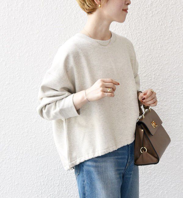 SHIPS any「【WEB限定】SHIPS any:〈洗濯機可能〉USA コットン 裏起毛 コクーン プルオーバー」|スウェット・ジャージ|ナチュラル