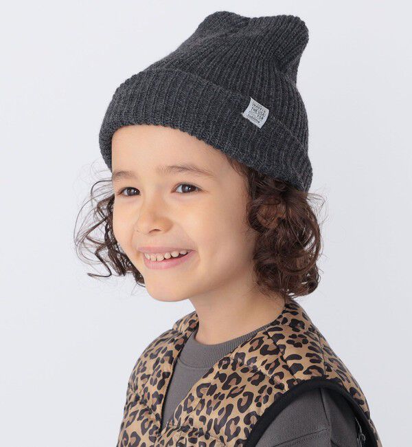 SHIPS KIDS「SUBLIME:リブ ニット ワッチキャップ」|ニット帽|チャコールグレー
