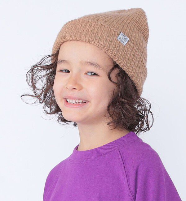SHIPS KIDS「SUBLIME:リブ ニット ワッチキャップ」|ニット帽|ベージュ系