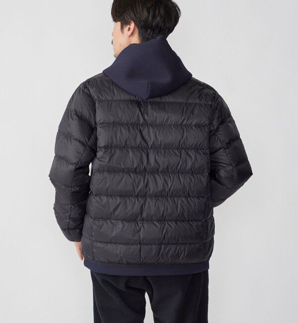 SHIPS「【WEB限定/SHIPS別注】TAION: ロゴワッペン ナイロン クルーネック インナーダウン カーディガン」|ダウン|