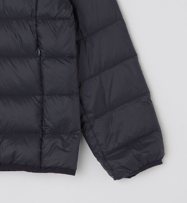 SHIPS「【WEB限定/SHIPS別注】TAION: ロゴワッペン ナイロン クルーネック インナーダウン カーディガン」|ダウン|