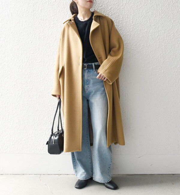 SHIPS any「SHIPS any: バルマカーン コクーン コート 25AW」|ステンカラーコート|