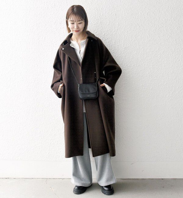 SHIPS any「SHIPS any: バルマカーン コクーン コート 25AW」|ステンカラーコート|