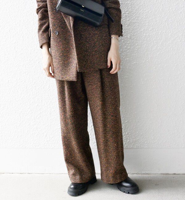 SHIPS any「SHIPS any: alfa-fi カラーネップ ツイード ワイド テーパード パンツ」|その他|