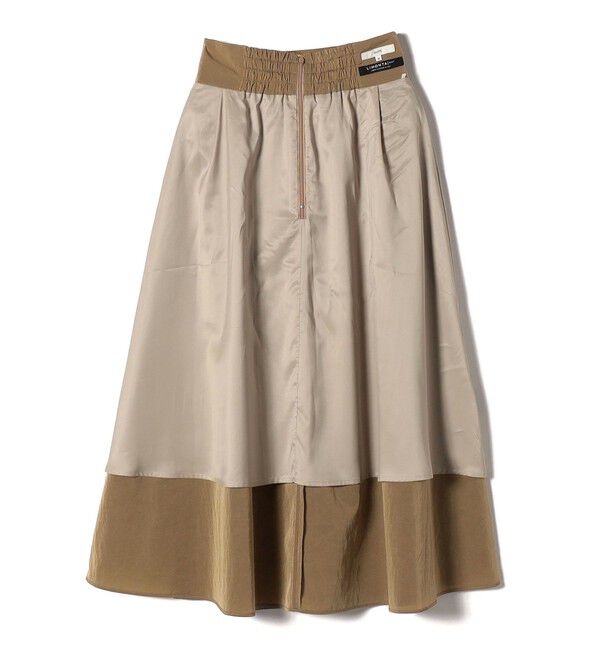 SHIPS for women「〈洗濯機可能〉LIMONTA EAST ビンテージ タフタ ギャザー スカート」|フレア|