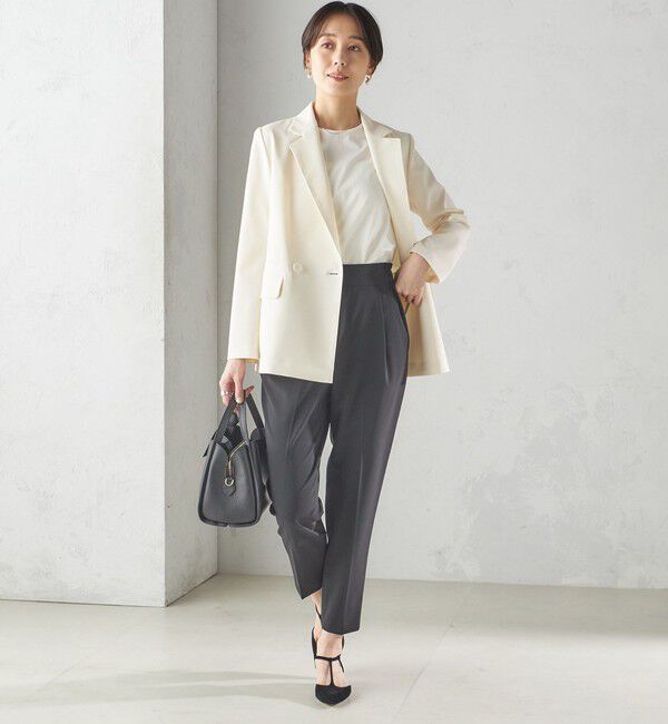 SHIPS for women「〈手洗い可能〉ツイル ダブル ジャケット（セットアップ対応）」|テーラードジャケット|