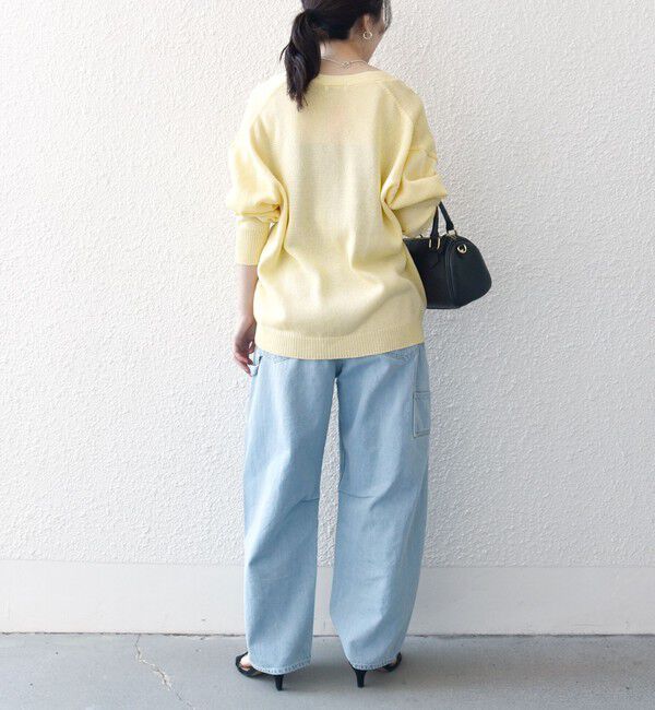 SHIPS any「SHIPS any:〈手洗い可能〉バルキー シアー Vネック ニット カーディガン」|カーディガン|