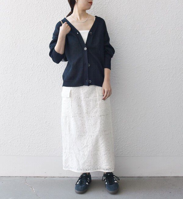 SHIPS any「SHIPS any:〈手洗い可能〉バルキー シアー Vネック ニット カーディガン」|カーディガン|