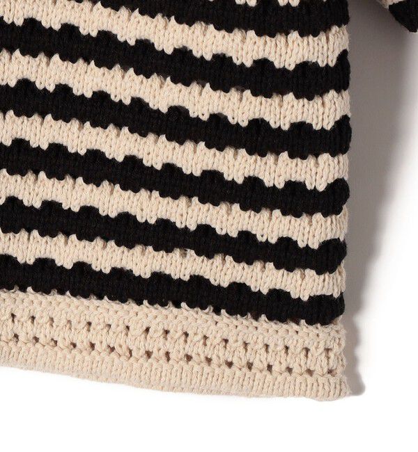 SHIPS Colors 「SHIPS Colors:〈手洗い可能〉柄編み ノーカラー ニット ジャケット」|カーディガン|