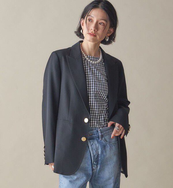 SHIPS for women「SHIPS NINE CASE: ピークド ラペル ジャケット」|テーラードジャケット|