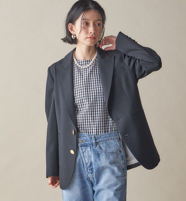 SHIPS for women「SHIPS NINE CASE: ピークド ラペル ジャケット」|テーラードジャケット|