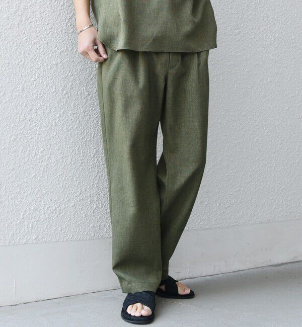 SHIPS any「SHIPS any:〈洗濯機可能〉リネンライク セミワイド パンツ(セットアップ対応) 25SS◇」|チノ|