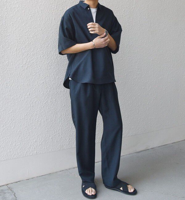 SHIPS any「SHIPS any:〈洗濯機可能〉リネンライク セミワイド パンツ(セットアップ対応) 25SS◇」|チノ|