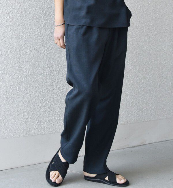 SHIPS any「SHIPS any:〈洗濯機可能〉リネンライク セミワイド パンツ(セットアップ対応) 25SS◇」|チノ|