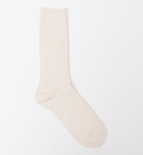 SHIPS「ANONYMOUS: ライト スラブ クルー ソックス」|ソックス|オフホワイト