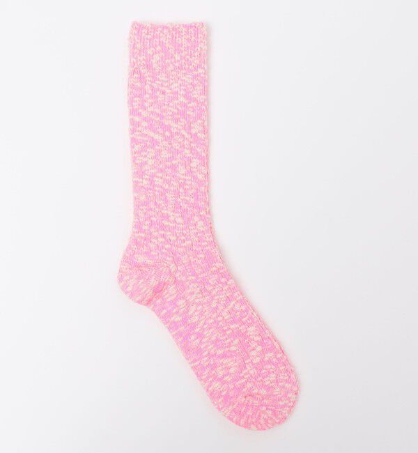 SHIPS「ANONYMOUS: ライト スラブ クルー ソックス」|ソックス|オレンジ